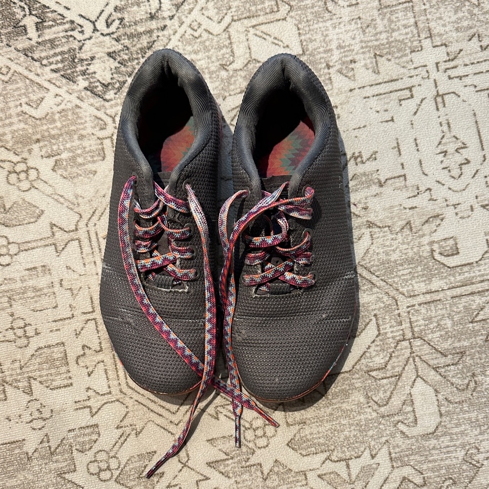 NOBULL Charcoal Sneakers with Colorful Laces